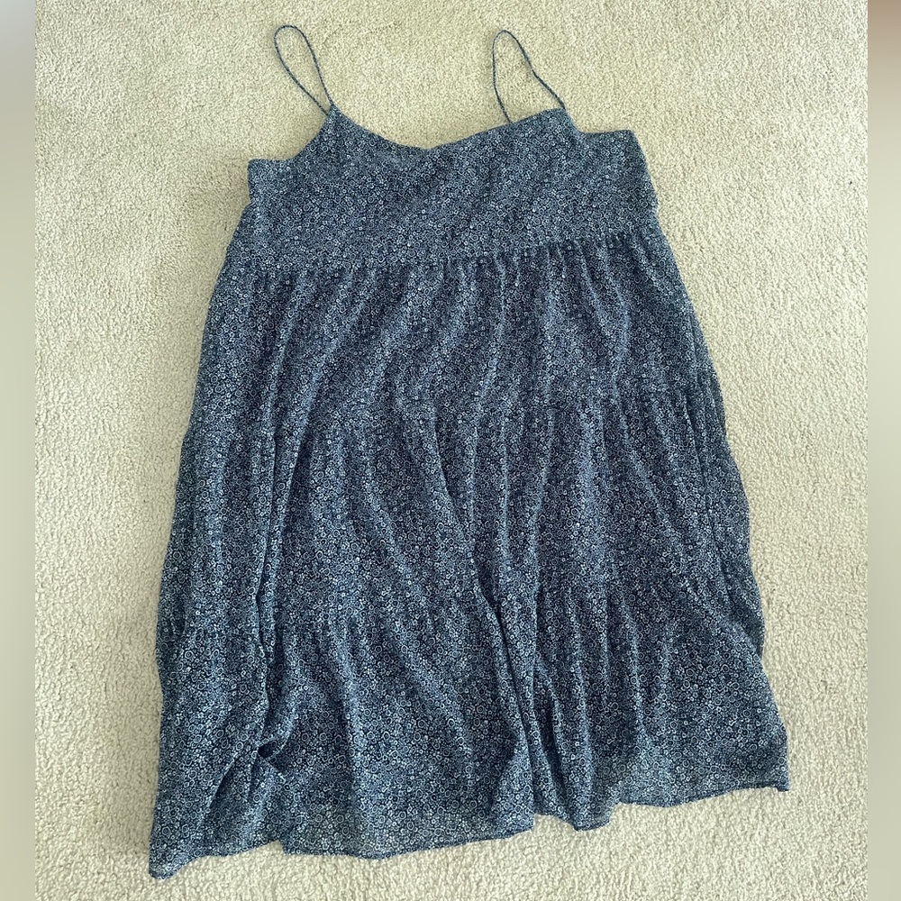 Uniqlo Women's Dark Blue tiered dress